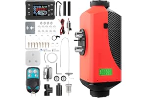 1inchome Calentador de Aire Diésel 12V, Calefaccion Diesel Ajustable con Pantalla LCD, Calefacción Estacionaria con Control Remoto, Bajo Consumo para Coche Furgoneta, Automóvil Camiones Barco Autobús