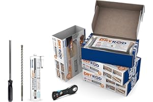 Dryrod Kit Anti Remontées Capillaires 18 m – Tiges Hydrofuges + Barrière d’Étanchéité Murale – Protection 20 Ans Anti-Humidité