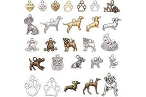 NBEADS Ciondoli di Cani Misti, Circa 83pz Ciondoli Casuali Ciondoli di Animale in Tibetano Stile Animale Cane Pendenti in Lega per Braccialetti Collana Gioielli Fai da Te, Stile Misto