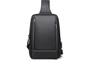 FANDARE Entreprise Sac Poitrine Sac bandoulière pour Hommes Sacs de Sport Femme Sacs à Dos porté Travers Sac d'Epaule Sacoche Sac Weekend pour Business Moto en Plein Air Sling Bag Noir
