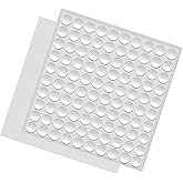 GLUN® 8x3 mm 100 Piece Door Bumper Stoppers, Clear Rubber Wall Protector for Wall, Doors, Almiras Protector, Self-Adhesive Do