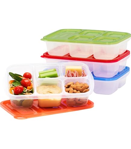 AVLA 10er Set Bento-Snack-Boxen – Wiederverwendbar, 4 Fächer, Stapelbar Für Schule & Arbeit
