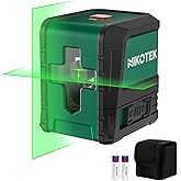 Nikotek Green Laser Level, Self-Leveling Horizontal and Vertical Cross Line Laser for Home Decoration Carrying Bag, 2 x Batte