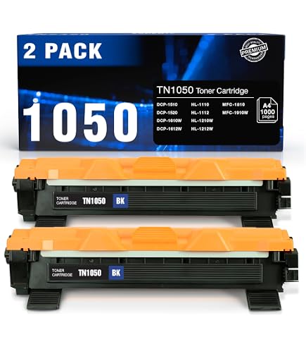 2 Toner TN-1050 Compatibili Premium Per Brother – Nero Per DCP-1610W, HL-1210W, MFC-1810