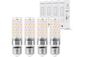 SanGlory 4 Pezzi Lampadina LED E27 12W Equivalenti a 100W Incandescenza, Lampadine Mais LED E27 Calda 3000K 1350LM Alta luminosità e Risparmio Energetico Non Dimmerabile
