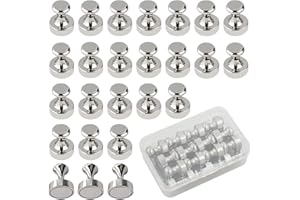 iwontalersy 25 pcs Aimants Puissants,16x12mm Aimant Neodyme,Uissants Petits Punaise Magnétiques pour Cuisine Réfrigérateur Bureau Tableau Blanc