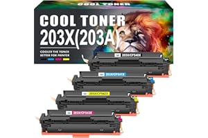 Cool Toner Cartuccia toner compatibile per HP 203X 203A CF540X CF540A HP Color Laserjet Pro MFP M281fdw M281fdn M280nw M281cdw Laserjet Pro M254dw M254nw M254dn (nero, ciano, giallo, magenta,