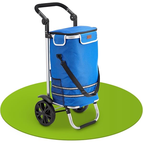 Carrello Della Spesa Pieghevole Con Ruote - Borsa Impermeabile Portatile Per Mercato, Viaggi, Spiaggia