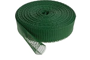 HaGa® 50 m Packaging Net Hose Protective Net Diameter 100-200 mm | Colour Green | Surface Protection Net | Mesh Bag | Reusable | Sold by the Metre