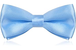 GREOER Kids Bow Tie, Boy's Pre-Tied Bow Ties - Adjustable Neck Silk Bowties Classic Solid Colour Bow Tie for Baby Toddler Birthday Wedding Formal Party Banquet Prom Ball Fancy Dress
