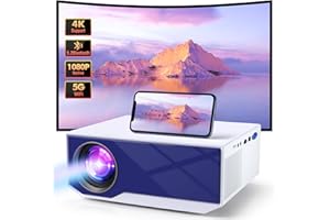 ZDK Mini videoprojecteur WiFi Bluetooth,Projecteur Video Portable Native 1080P,Retroprojecteur Home Cinéma 20000 lumens,Compatible iOS/Android/PC/PS5/TV Stick/HDMI/USB