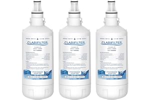Clarifilter 7440002 filtro acqua per frigorifero compatibile con Liebherr 7440002, 53-WF-26LR, 7731240, 7731240-00, 440002; CBNes 6256; CNes 5166; SBSes 7155, 7263, 7273, 7353 (3)