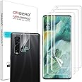 NEWZEROL 3 Stück Display Glasschutz Displayshutzfolie + 2 Stück Kameraschutz für Oppo Find X2 Pro 5G, In-Screen Fingerabdruck