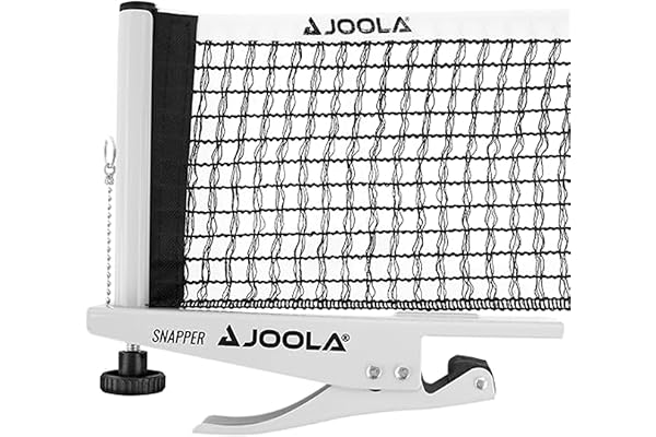 JOOLA 31013 Bordtennisnät Snapper-inomhusset fritidssport justerbar höjd med låsskruv – klämpknik, silver/svart, en storlek