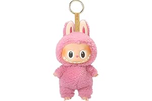 OhanaBeach® labubu Puppe,Labubu Kuscheltier, Labubu Monster Keychain, Labubu Plüsch Anhänger, Labubu Puppe, Labubu Plush Doll, Geschenke für Jungen und Mädchen(Rosa) (rosa)