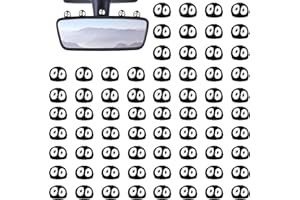 Wxinsheng Decoration Voiture,50 Pièces Figurines en Résine Noire Elfes Cartoon,Décorations Mignonnes en,De Petit Elfe Noir,Boule De Charbon,Décoration De Rétroviseur,avec Papier Autocollant