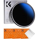 K&amp;F CONCEPT Nano-Klear 58mm ND2-2000 (1-11 Stops) Variable Filter | Nano Coating Optical Glass Neutral Density Filter with 3