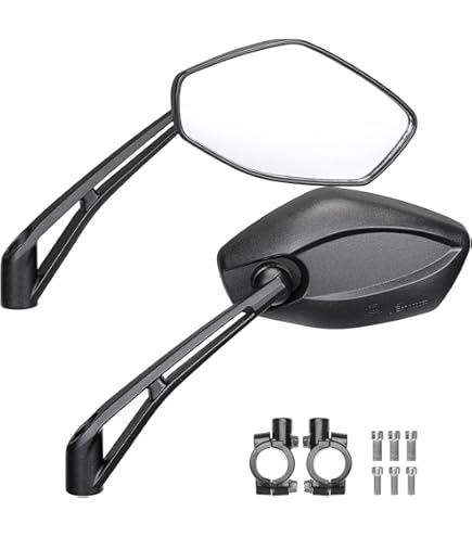 Rétroviseur Moto Rétro Rétroviseur Lot De 2 CNC E-Mark