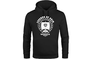 Neverless® Hoodie Herren Print Legends of Odin Valhalla Vikings Wikinger Kapuzen-Pullover Männer