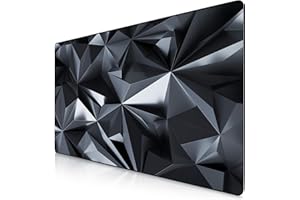 TITANWOLF – Alfombrilla Gaming XXL para ratón 1200x600 – Mouse Pad - Precisión y Velocidad - Parte Inferior de Goma para una sujeción Estable - Antideslizante, Resistente al Agua – Black Crystal