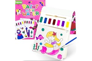 hapray Water Colouring Book for Children, Paint with Water Book for Kids, Watercolour Painting Set for Kids, Magic Book Arts kits Birthday Gift for Kids 3 4 5 6 (Princess)