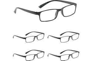 NRDIK PROFLEX SpareSpecs Reading Glasses (value 5 pack) - lightweight, impact & scratch resistant, bendy, flexible, anti-slip, unisex (mens + womens) +1.0, 1.5, 2.0, 2.5, 3.0, 3.5, 4.0 - (classic)