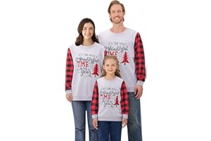Naiyafly Family Matching Christmas Jumpers Sweatshirts Ugly Xmas Sweaters Holiday Sweat Shirts Pullover Tops Christmas Jumpers for Adults Womens Men Kids Boys Girls Couples Toddlers