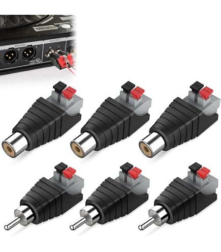 Câble Audio Haut-parleur Femelle Vers Mâles - Connexion Stéréo Pour Caisson De Basses, Ampli Et Système Auto