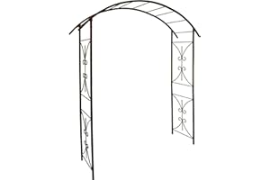LOUIS MOULIN Arche Tube carré pour Plante grimpante Fer Vieilli 180 x 50 x 220 cm 3026 - Made in France