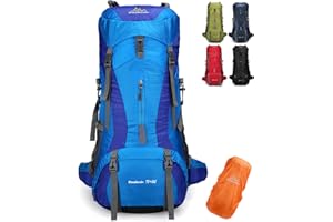 Doshwin 70L Mochila Camping Trekking Senderismo Viaje (con Funda Impermeable)