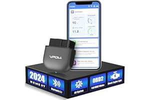 VPOW OBD2 Bluetooth 5.1 OBD Auto Diagnostica: Bluetooth Diagnosi per Auto Italiano per IPhone IOS Android - Computer Autodiagnosi Professionale con Tutte le Funzioni OBDII EOBD
