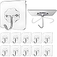 JIALTO Wall Hooks for Hanging Strong, Adhesive Hooks for Wall Heavy Duty, Wall hangings, Kitchen Accessories Items, Sticky Photo Frame Hangers (Pack of 20, Wall Hook)