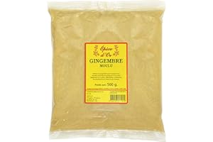 Gingembre En Poudre 500g - Epice d'Or, Naturel, sans Additifs ni Conservateur pour une Saveur Épicée Saine et Pure