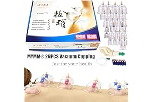 MYMM 26 Ventouse/Cupping Cups, Biomagnétique Chinoise Traditionnelle Ensemble de Coussin Ensemble ménager Ensemble de Vaisselle/Massage Chinois Ensemble de caleuse médicale Acupuncture d'aspiration
