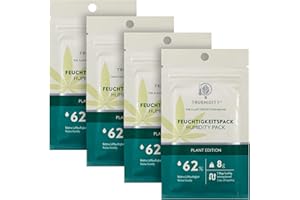‎GRANNY'S WORLD Trumidity® Feuchtigkeitsregler Set 62% | 2-Wege Luftbefeuchter für Kräuter | 4 x 4g Packs | Reguliert 3-4 Monate | Entwickelt in Germany