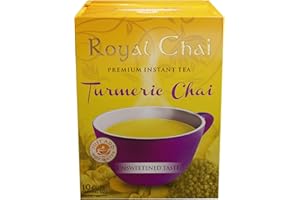 Royal Chai, Unsweetened, Turmeric, Pack of 10 Sachets