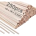 250 Pcs Balsa Wood Sticks 1/8 x 1/8 x 12 Inch balsa Wood Strips Hardwood Square Dowels balsa Wood dowels Unfinished Wooden Strips for Craft DIY Supplies Square Wooden dowels Thin Wood Strips Wood