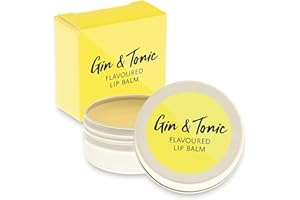 THE BRILLIANT SOUK Gin and Tonic Flavoured Lip Balm – Hydrate and Heal with Hand-Poured Chapped Lips Treatment for Women – Vegan Friendly Candelilla Wax Locks In Moisture to Nourish and Repair Dry Cracked Lips 12 g Tin