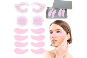 ‎MY NOVEL THINGS my novel things 12 Stück Wiederverwendbare Augenpads, Stkühlende Augenpads 4 Stück, Gel und Silikon Augenklappen, eye cooling pads Patches mit Aufbewahrungsbox kühlende augenpads wiederverwendbar