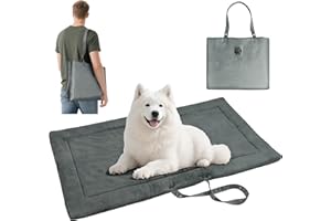 Kritter Planet Portable Waterproof Dog Mat, Foldable Dog Settle Camping Mat, Travel Pet Bed Mat for Car Boot, Gray, 127 x 70 cm