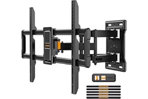 Perlegear TV Wandhalterung Schwenkbar für 42-84 Zoll Fernseher, Neigbar Ausfahren Wandhalterung Fernseher, TV Halterung Max Gewicht 60kg, VESA 200x100 zu 600x400mm