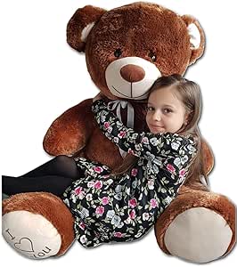 Large Giant Big Teddy Bear Soft Plush Toys 160cm Colour Brown Amazon Co Uk Toys Games
