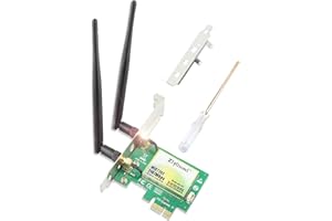 ZIYITUOD Carte Bluetooth AC1200 PCIe WiFi | Intel Wireless ac-7265 | Bluetooth 4.2 | Jusqu'à 867 Mbps | Carte réseau sans Fil 5 GHz pour PC | Windows 11/10/8.1/8/7(32/64Bit)