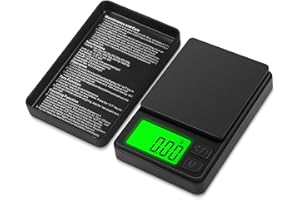 Muaket 0,01 g/1000 g Digitale Küchenwaagen, Feinwaage mit Lcd Display und Tara Funktion, Milligramm Digitalwaage mit 6 Wiegeeinheiten, Taschenwaage für Lebensmittel, Schmuck, Pulvern, Labor, Kaffee