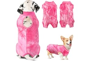 SlowTon Dog Surgery Recovery Suit - Puppy Onesie for Cats after Surgery, Cone E collar Alternative for Female Male Dogs, Surgical Spay Recovery Suit for Abdominal Wound