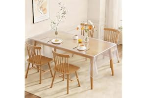 QingWing 220 x 140 cm Transparent bordsduk 0,13 mm PVC-duk tvättbar