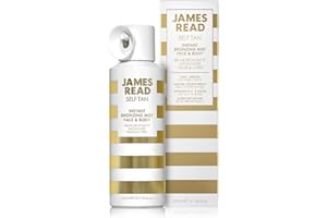 JAMES READ Bruma Bronceadora Instantánea para Cara y Cuerpo, Bronceado Ligero/Medio Bronceado Dorado para Todo el Cuerpo, Resultados Visibles en 6-8 Horas, Infundida con Aloe Vera, 200Ml