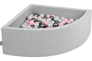 KiddyMoon Piscina di Palline Colorate ∅7Cm per Bambini Quarto Angolare in EU
