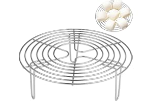 Cabilock Vaporera Microondas Rejillas De Enfriamiento Redondas para Y Hornear Rejilla De Vapor De Inoxidable Rejilla De Enfriamiento De Circular para Freidora De Aire Soportes Microondas