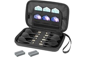 Mellbree Dart Tasche–Perfekte Aufbewahrungslösung für 6 Steeldarts & Softdarts | Hardshell Schutz, Kein Verrutschen, Viel Platz für Zubehör & Flights